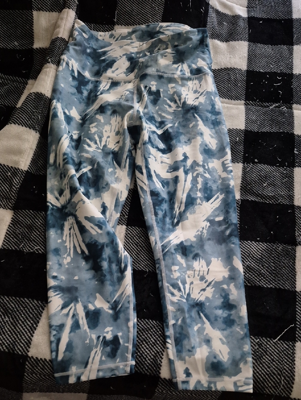 Balance Collection Blue Tie-Dye Print Leggings